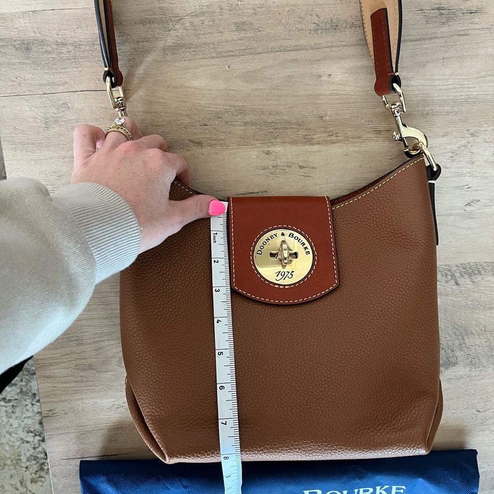 Dooney & Bourke Brown Leather Shoulder Bag - Picture 11 of 12